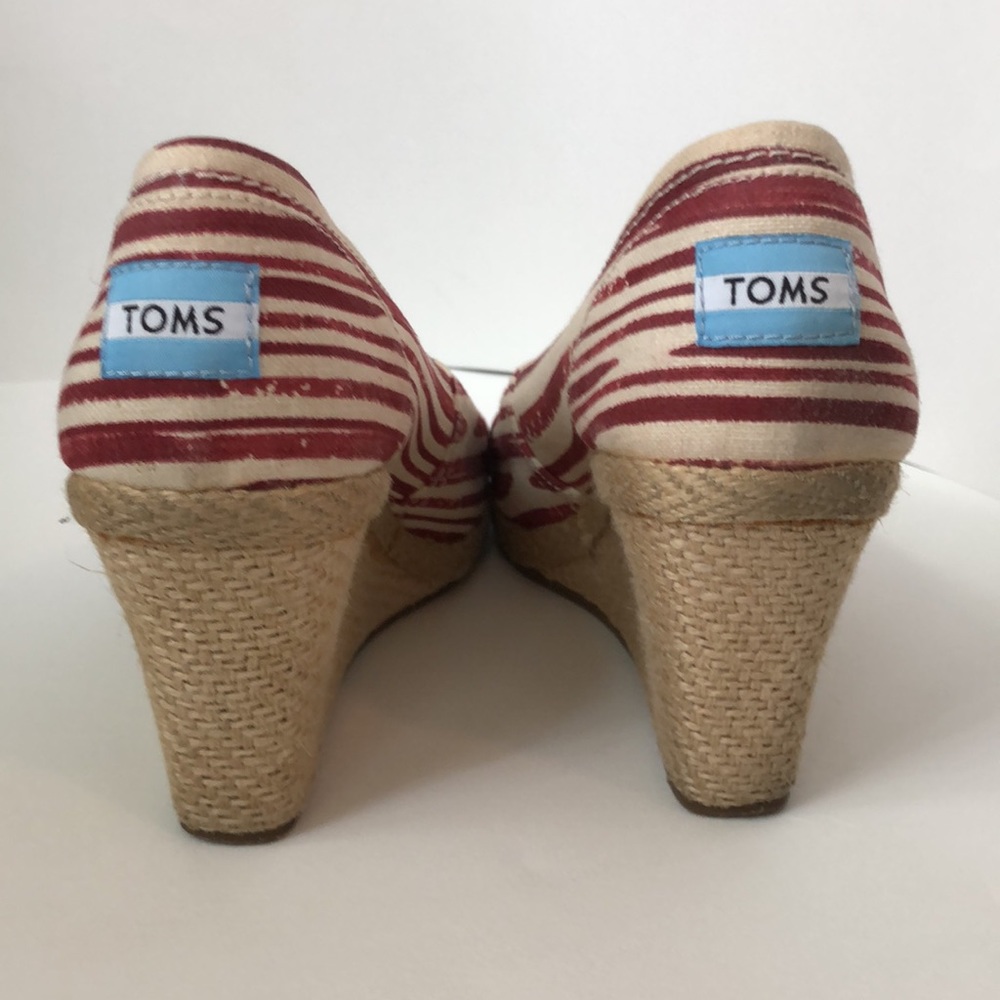 Toms espadrille peep toe wedge size 8.5